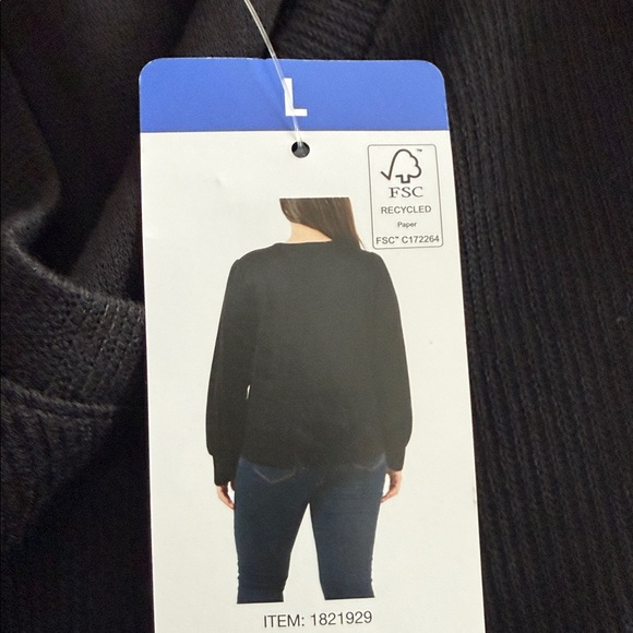 Fever black ribbed top - Picture 7 of 8